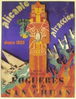 Cartel de las Fogueres de 1929 por Lorenzo Aguirre